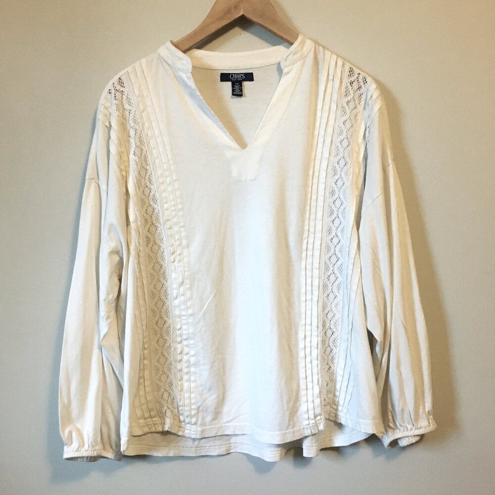Romantic Cottagecore Embroidered Peasant Blouse - L
